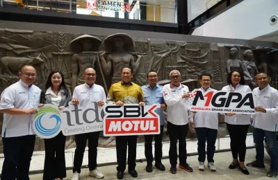 Jajaran petinggi yang hadir pada pembukaan presale tiket WSBK di Sarinah (31/8)